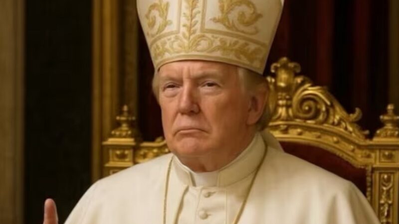 Donald Trump publicó una foto suya vestido como papa