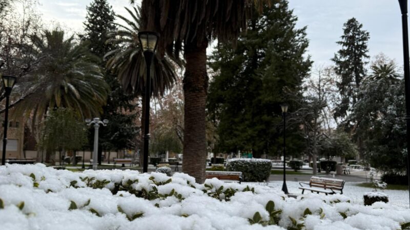 San Rafael se cubrió de blanco