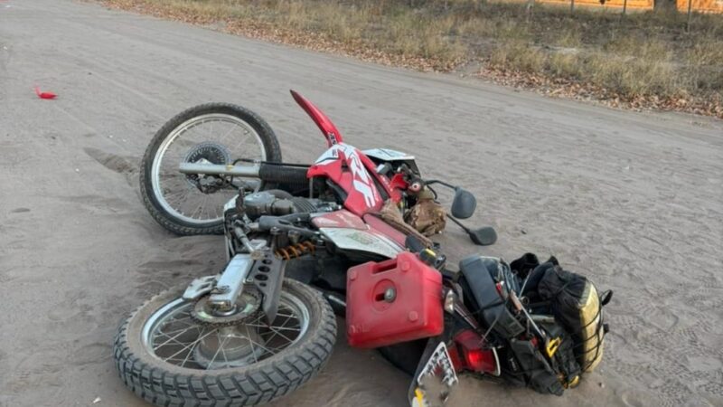 Trágico desenlace para un motociclista que falleció al caer de su moto
