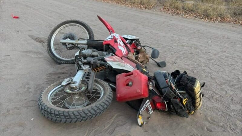 Trágico desenlace para un motociclista que falleció al caer de su moto