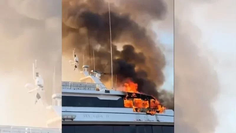 Lujoso yate de un magnate mendocino se incendió en Francia