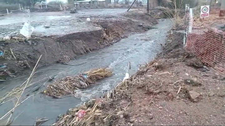 Vialidad trabaja para abrir el Cañón del Atuel y la calle Los Dos Álamos, cortados tras las lluvias