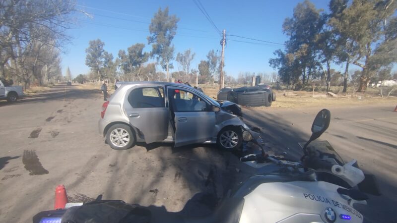 Otro choque y vuelco en San Rafael