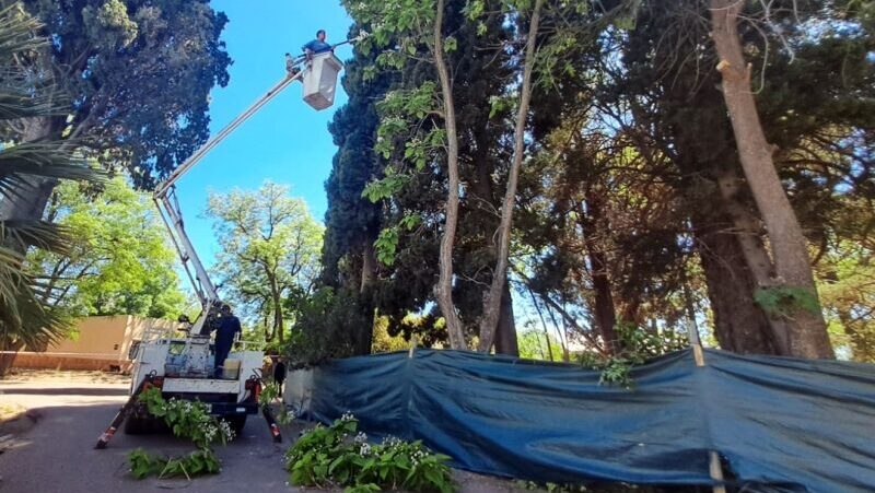 Trabajos para renovar la plaza Ramón Ruiz de Atuel Norte