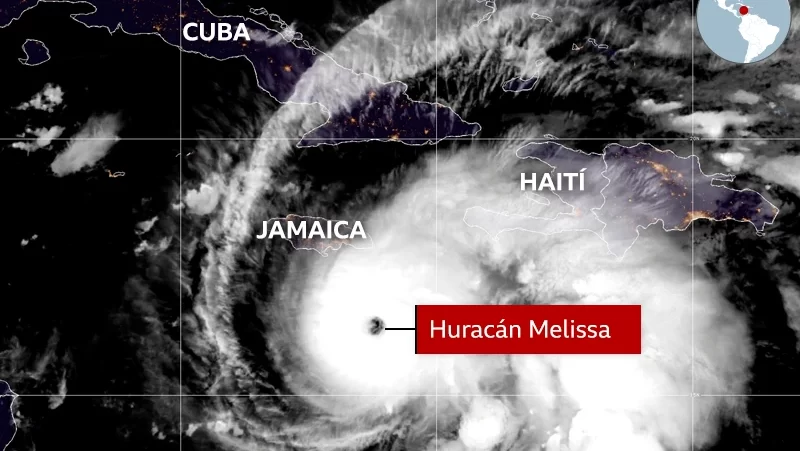 El huracán Melissa alcanza la categoría 5 y deja al menos 7 muertos en Jamaica, Haití y República Dominicana