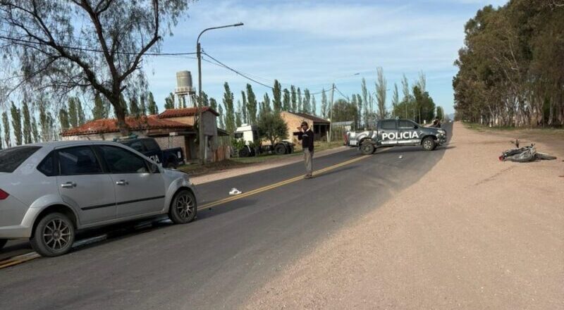 Motociclista lesionado luego de un choque