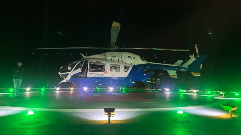 Un joven fue baleado y trasladado en helicóptero sanitario