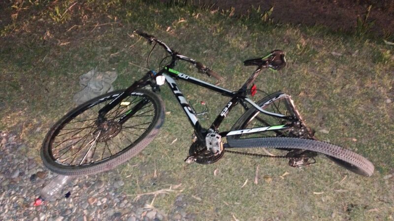 Trágica muerte de un ciclista en ruta 143