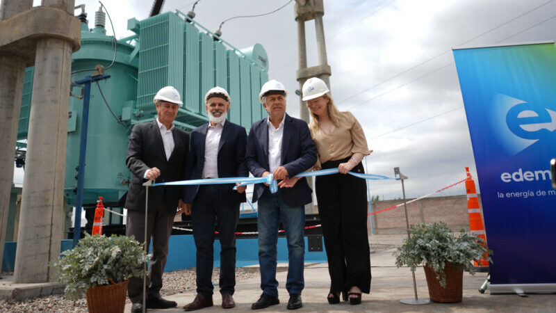 Cornejo participó en la inauguración de las obras de ampliación de la Estación Transformadora Pedro Vargas