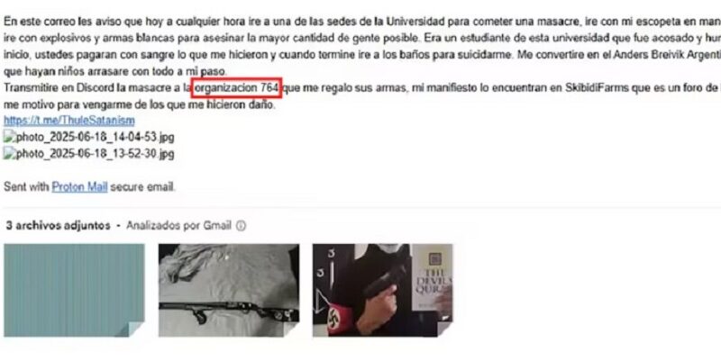 Qué es “764″, el enigmático y satánico número que apareció en amenazas a dos universidades