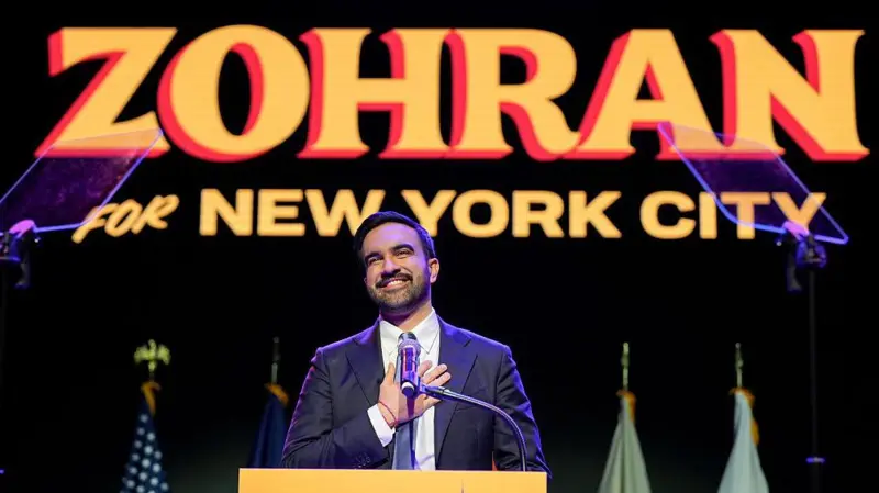 El socialista demócrata Zohran Mamdani desafía a Trump tras obtener un histórico triunfo en las elecciones de Nueva York