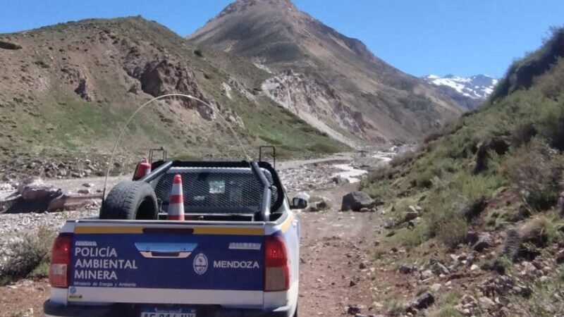 La Policía Ambiental Minera dispuso el cese de actividades en mina de tercera categoría en Malargüe