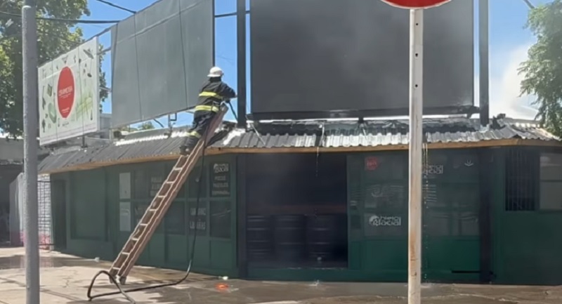 Incendio en una rotisería céntrica