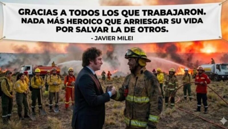 Furioso porque lo dejó expuesto, Milei le negó un helicóptero a Villarruel para sobrevolar la zona de incendios