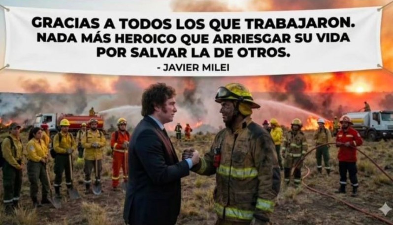 Furioso porque lo dejó expuesto, Milei le negó un helicóptero a Villarruel para sobrevolar la zona de incendios