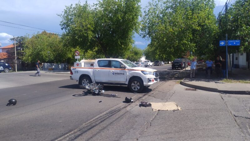 Herido luego de un choque