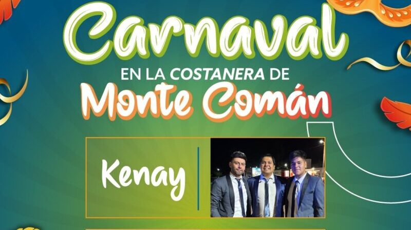 Festejamos el carnaval en la costanera municipal de Monte Comán y con la música de Los Playeros y Kenay