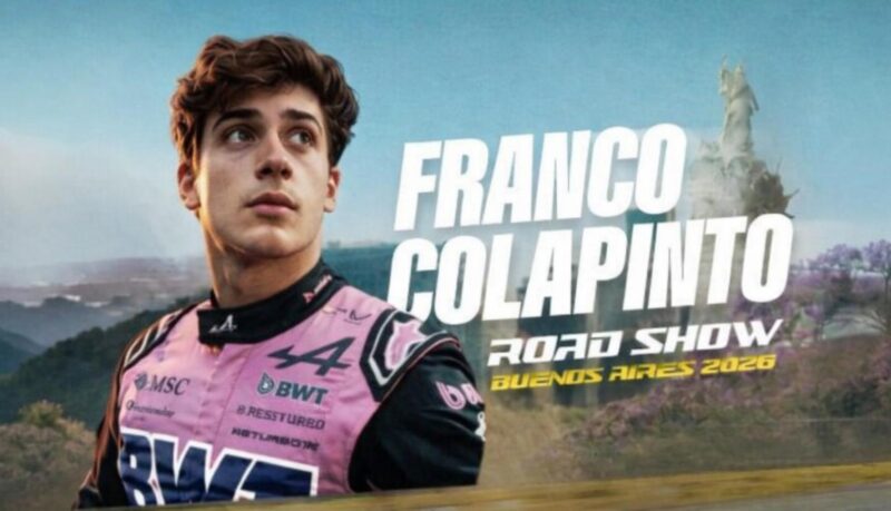 OFICIAL: Franco Colapinto traerá la Fórmula 1 a las calles de Buenos Aires en una exhibición histórica