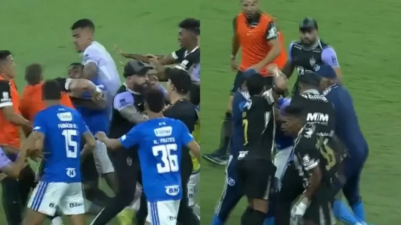 23 expulsados y récord en Brasil: así quedaron los jugadores tras la batalla campal entre Cruzeiro y Atlético Mineiro