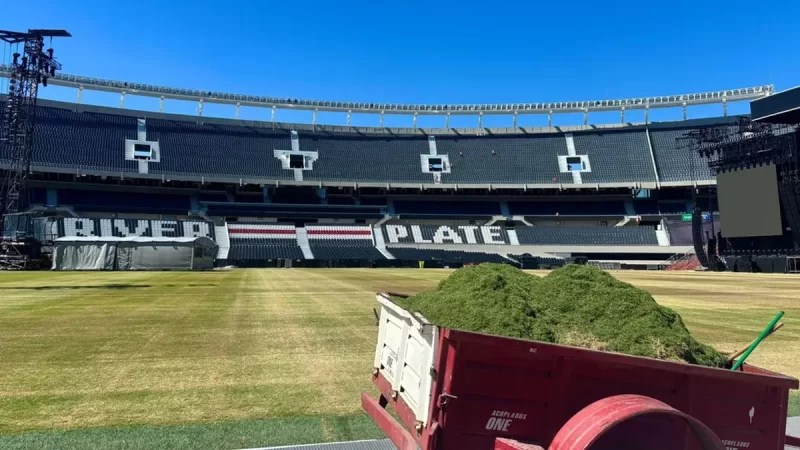 Preocupación en River: así está el césped del Monumental a tres días del Superclásico