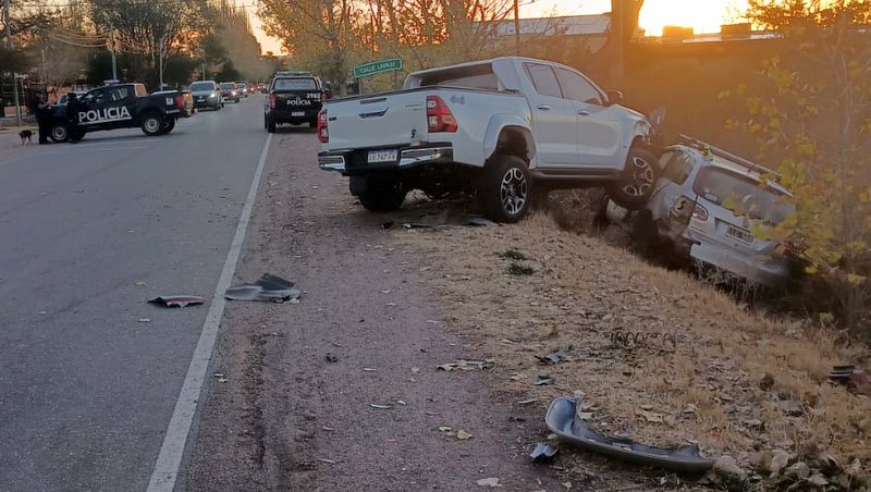 Violento choque y un herido en la Villa 25 de Mayo