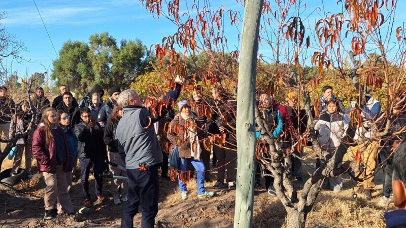 Con gran número de asistentes, iniciaron las capacitaciones en poda de frutales y vid dictadas por el municipio y el INTA
