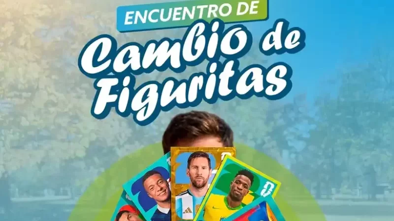 Intercambio de figuritas en la Rotonda del Gaucho, sorteos de paquetes y camisetas