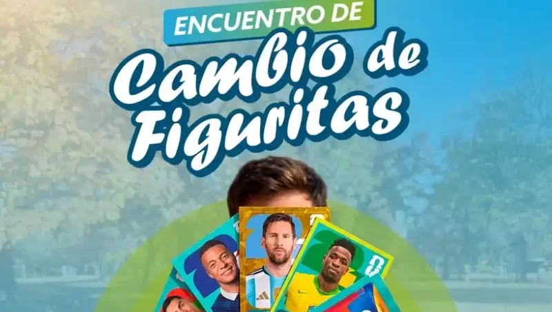 Intercambio de figuritas en la Rotonda del Gaucho, sorteos de paquetes y camisetas