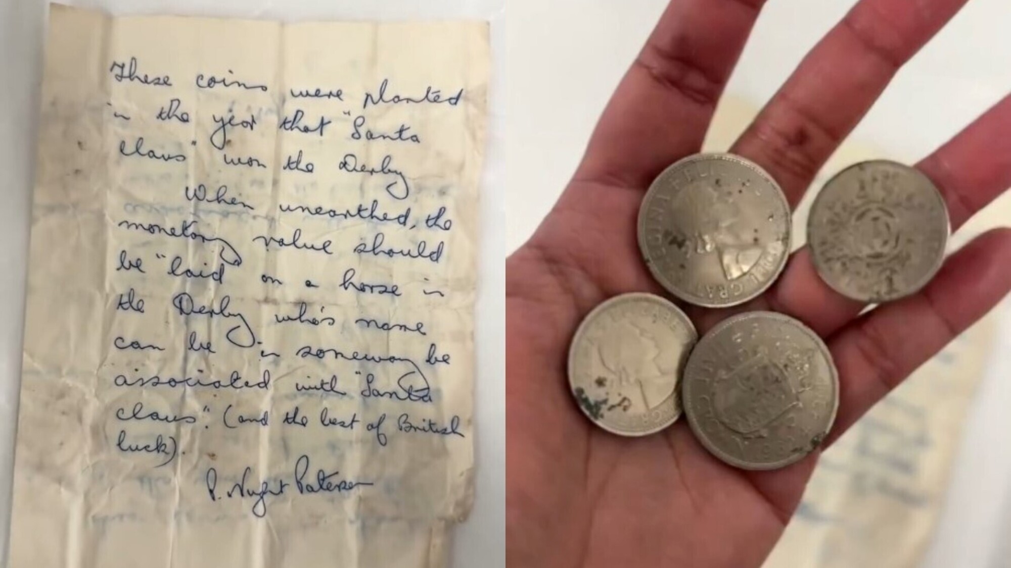 Encontró una nota enterrada en una plaza con una extraña predicción de hace décadas que podría hacerlo rico