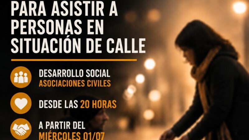 El municipio refuerza la asistencia a personas en situación de calle ante la ola de frío