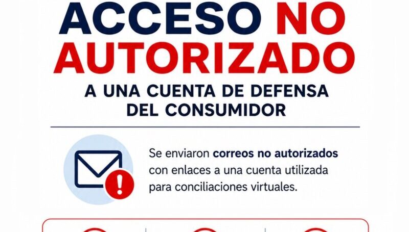 Defensa del consumidor advierte por correos enviados tras un acceso no autorizado