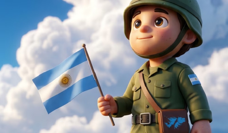 Malvinito, el personaje infantil que, con ayuda de la inteligencia artificial, relata historias de grandes héroes para los más chicos