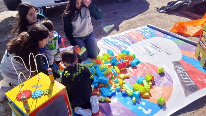 Los chicos de El Nihuil disfrutaron una tarde llena de juegos con las estaciones infantiles