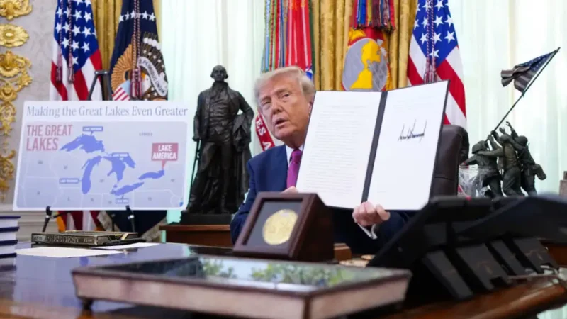 Donald Trump rebautizó por decreto el lago Ontario como «lago América»: la furiosa respuesta de Canadá