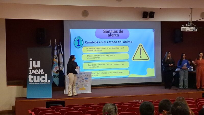 Estudiantes secundarios de San Rafael participaron de una jornada sobre salud mental
