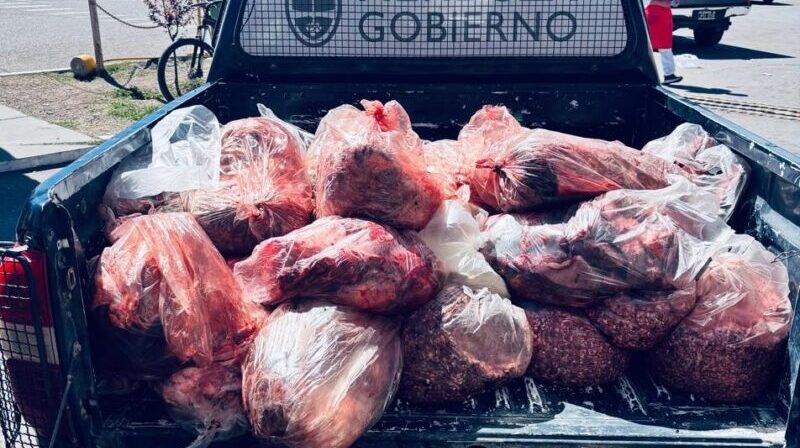 La Policía Rural decomisó más de 400 kilos de productos cárnicos durante un control