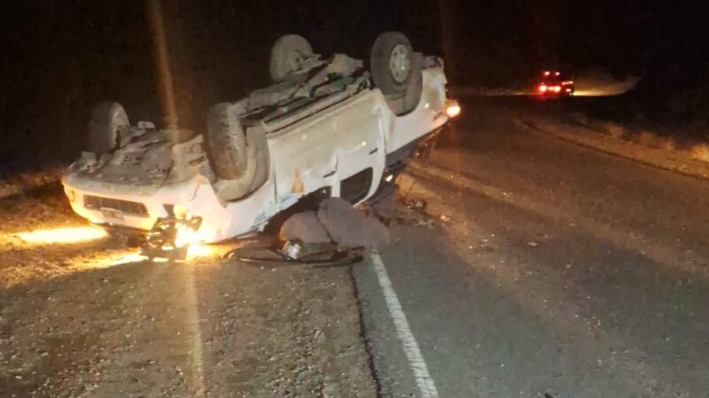 Un hombre herido en un vuelco en ruta 40