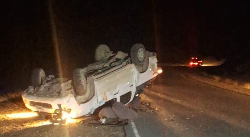 Un hombre herido en un vuelco en ruta 40