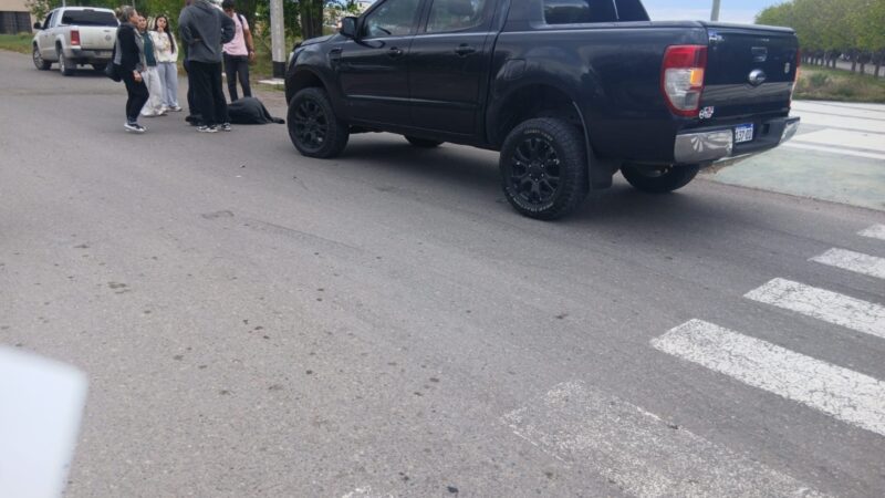 Ciclista lesionada en un choque