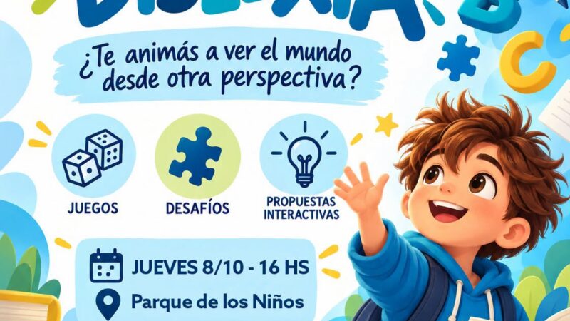 Aprender a mirar al otro: este jueves habrá una jornada de concientización sobre la dislexia en el Parque de los Niños