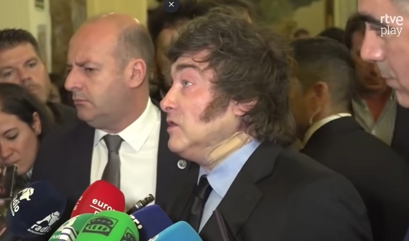 Escándalo con Milei en Madrid: insultó a una periodista y el Rey evita recibirlo