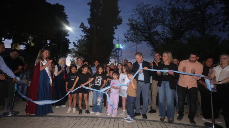 El municipio inauguró la renovada plaza Julio Ruíz de Atuel Norte: un nuevo espacio para el encuentro de los vecinos