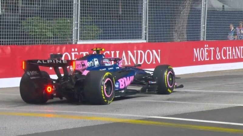 Colapinto abandonó el GP de Singapur por una falla en su Alpine
