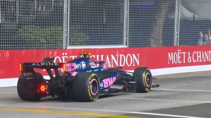 Colapinto abandonó el GP de Singapur por una falla en su Alpine